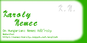 karoly nemec business card